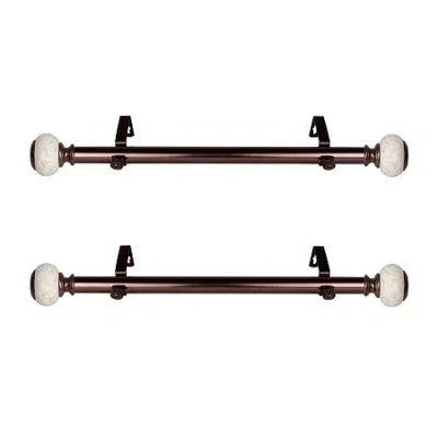 Rod Desyne Vernon 1 In Adjustable Side Curtain Rod In Brown