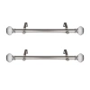 Rod Desyne Vernon 1 In Adjustable Side Curtain Rod In Silver