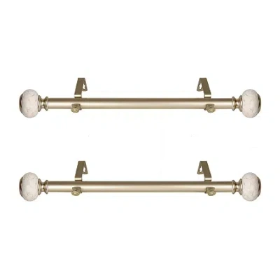 Rod Desyne Vernon 1 In Adjustable Side Curtain Rod In Yellow