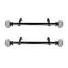 Rod Desyne Willis 1 In Adjustable Side Curtain Rod In Black