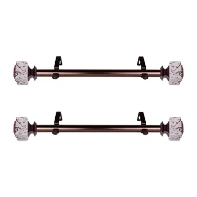 Rod Desyne Willis 1 In Adjustable Side Curtain Rod In Brown