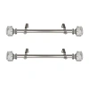 Rod Desyne Willis 1 In Adjustable Side Curtain Rod In Silver