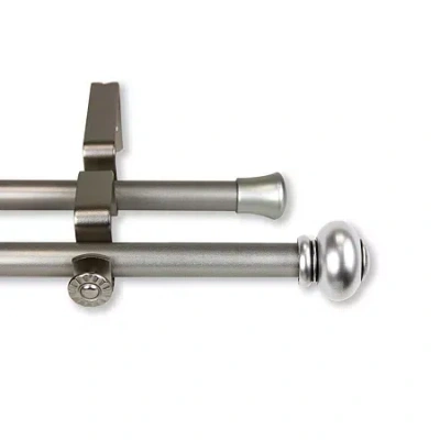 Rod Desyne Yolanda Double Curtain Rod In Silver