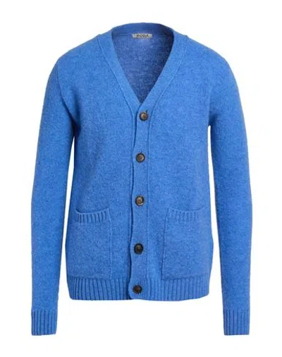 Roda Man Cardigan Azure Size Xl Wool In Multi