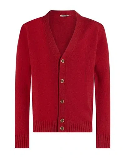 Roda Man Cardigan Brick Size Xl Wool In Red