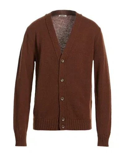 Roda Man Cardigan Brown Size Xxl Wool