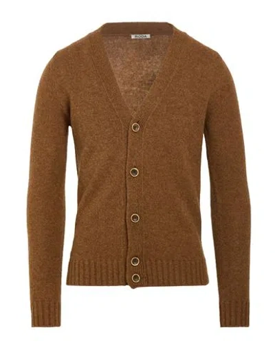 Roda Man Cardigan Camel Size 3xl Wool In Multi