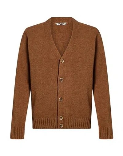 Roda Man Cardigan Light Brown Size Xxl Wool