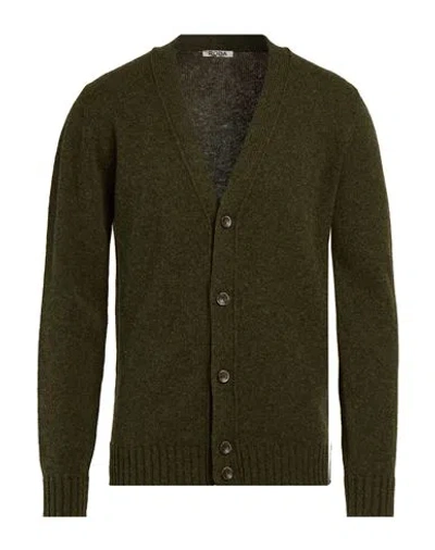Roda Man Cardigan Military Green Size Xxl Wool