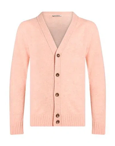 Roda Man Cardigan Salmon Pink Size Xl Wool