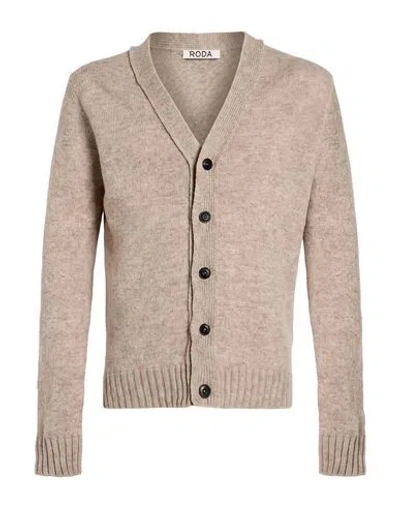 Roda Man Cardigan Sand Size Xl Wool In Neutral