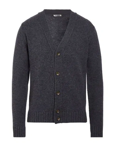 Roda Man Cardigan Slate Blue Size Xxl Wool In Multi