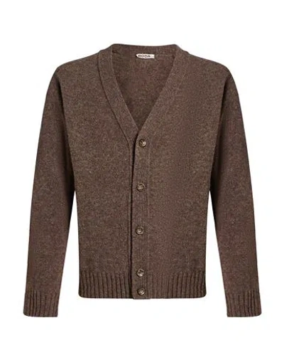 Roda Man Cardigan Taupe Size Xl Wool In Multi