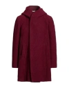 Roda Man Coat Burgundy Size 42 Viscose, Acrylic, Polyester, Virgin Wool, Elastane In Red