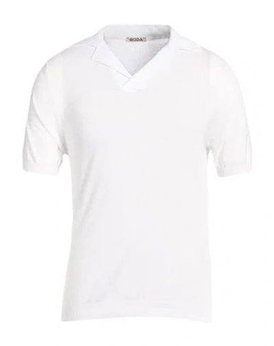 Roda Man Polo Shirt White Size S Cotton