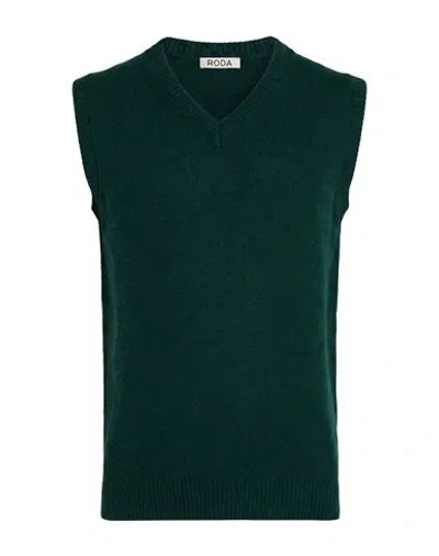 Roda Man Sweater Dark Green Size Xl Wool