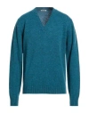Roda Man Sweater Deep Teal Size Xxl Wool In Blue