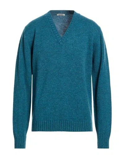 Roda Man Sweater Deep Teal Size Xxl Wool In Blue