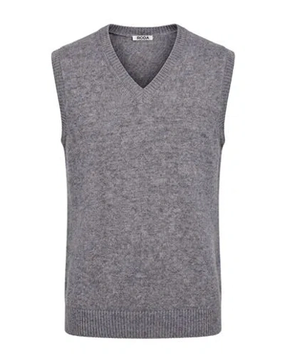 Roda Man Sweater Grey Size Xxl Wool In Gray