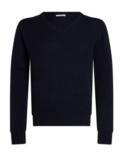 Roda Man Sweater Midnight Blue Size 3xl Wool In Multi