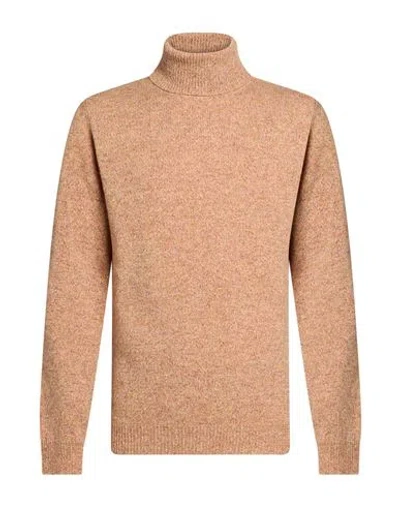 Roda Man Turtleneck Apricot Size L Virgin Wool In Orange