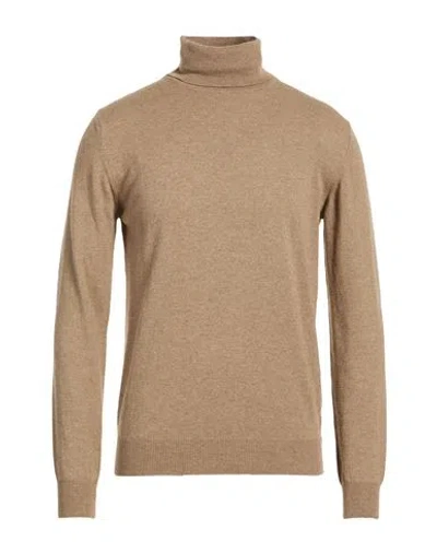 Roda Man Turtleneck Beige Size L Polyamide, Viscose, Wool, Cashmere In Brown
