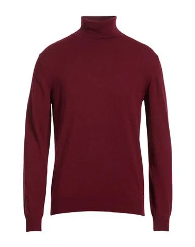 Roda Man Turtleneck Burgundy Size L Polyamide, Viscose, Wool, Cashmere In Red