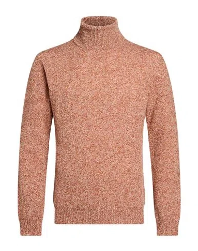 Roda Man Turtleneck Rust Size Xl Virgin Wool In Red