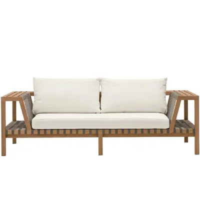 Pre-owned Roda Network 120 Outdoor Teak Sofa In Brown