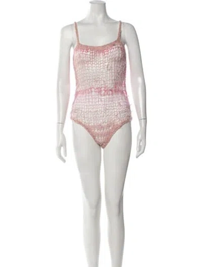 Pre-owned Rodarte 2022 Mohair Bodysuit W/ Tags In White