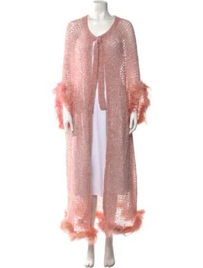 Pre-owned Rodarte Alpaca Open Front Sweater W/ Tags In Pink