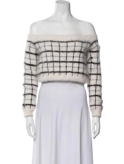Pre-owned Rodarte Angora Plaid Print Sweater