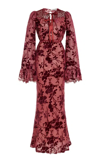 Rodarte Burnout Bias Dress Burgundy