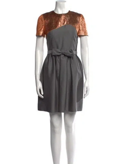 Pre-owned Rodarte Colorblock Pattern Mini Dress In Multi