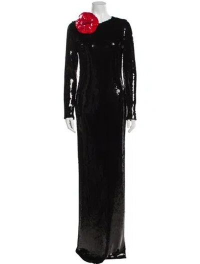 Pre-owned Rodarte Cowl Neck Long Dress In Black