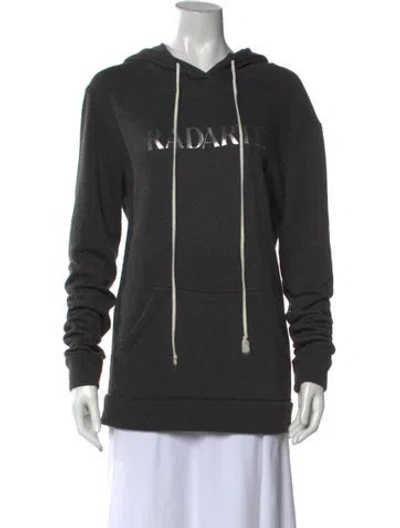 Pre-owned Rodarte Crew Neck Long Sleeve Hoodie In Grey