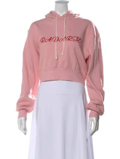 Pre-owned Rodarte Crew Neck Long Sleeve Hoodie In Pink