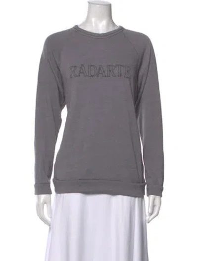 Pre-owned Rodarte Crew Neck Long Sleeve Sweatshirt In Grey