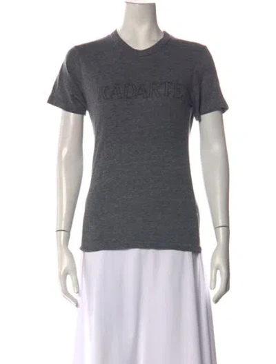 Pre-owned Rodarte Crew Neck Short Sleeve T-shirt In Grey