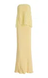 Rodarte Exclusive Layered Silk-crepe Gown In Yellow