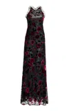 Rodarte Exclusive Velvet Devore Maxi Dress In Black