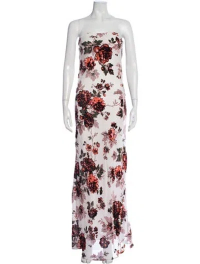 Pre-owned Rodarte Floral Print Long Dress In Multi