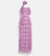 Rodarte Women's Tiered Ruffle Dress In Purple