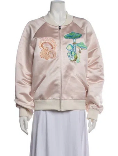 Pre-owned Rodarte Graphic Print Bomber Jacket In Pink