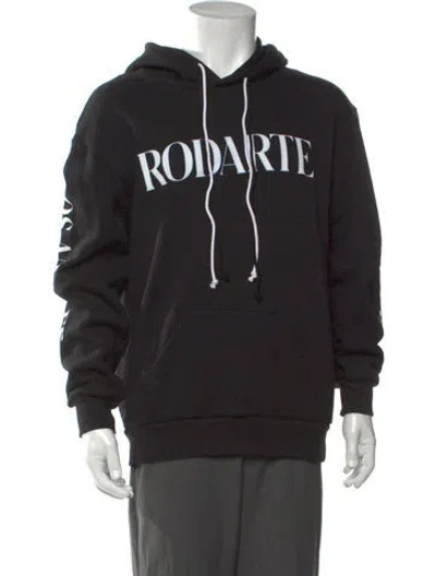 Pre-owned Rodarte Graphic Print Crew Neck Hoodie In Black
