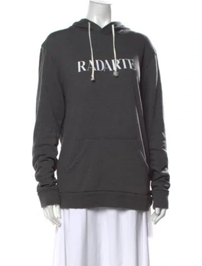 Pre-owned Rodarte Graphic Print Crew Neck Hoodie In Grey
