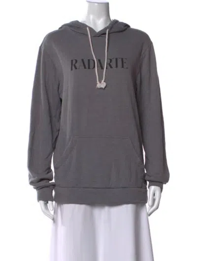 Pre-owned Rodarte Graphic Print Crew Neck Hoodie In Grey