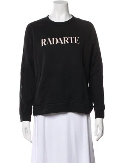 Pre-owned Rodarte Graphic Print Crew Neck Sweater In Black
