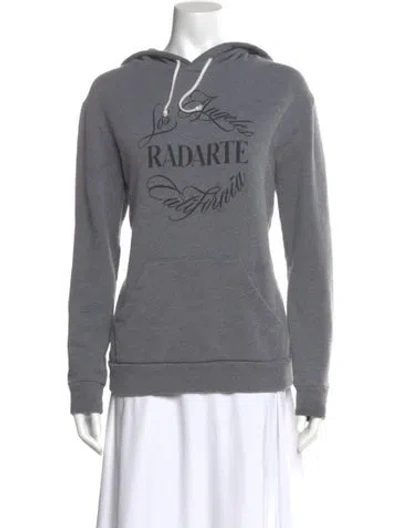 Pre-owned Rodarte Graphic Print Crew Neck Sweater In Gray