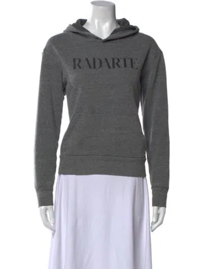 Pre-owned Rodarte Graphic Print Crew Neck Sweater In Gray